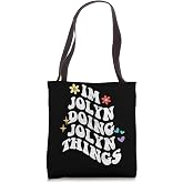 Retro Groovy Im Jolyn Doing Jolyn Things Funny Mother's Day Tote Bag