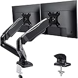 ERGO TAB Dual LCD Monitor Desk Mount Stand - Ergonomic Gas Spring Monitor Arms Removable VESA Mount 75/100mm for 13 to 27 inc