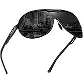 PANNER Men's Retro Aviator Polarized Sunglasses UV400 Protection Al-Mg Metal Frame Lightweight Outdoor