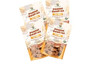 Sweet Sahel Crunchy Peanut Cookies, Nigerian Kuli Kuli Snack, 200g Pack of 4, Total of 800g, Midly Spicy, Delicious & Nutriti
