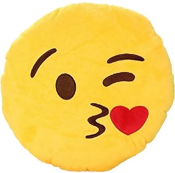 Priya Toys Home Collective Smiley Printed Decorative Cushion Pack of Smiley Thick Plush Pillow Round Cushion Pillow Stuffed /Gift for Kids/for Birthday Gift Yellow-1 PCS-18 cm