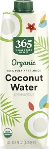 365 by Whole Foods Market, Organic Coconut Water, 100% Pulp-Free Juice, 33.8 Fl Oz