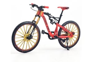 Ailejia Alloy Finger Bike Downhill Toy Mini Racing Dirt MTB Bike Ornament DH Bicycle Vehicles Model Dirt Bike Cake Topper Decoration Mini Scooter Toy Finger for Boy (S-Red)