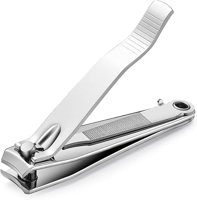 Walolo 1Pc Heavy Duty Nail Clipper Stainless Steel Toe Finger Nail Cutter