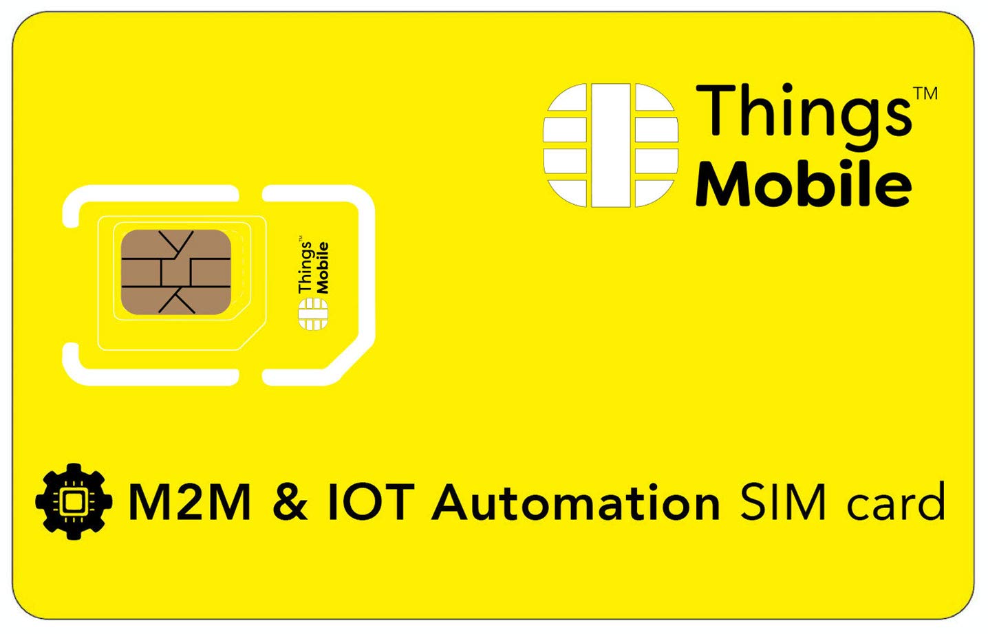 SIM Card for IoT & M2M Things Mobile AUTOMATIONS with Global Coverage and GSM/2G/3G/4G LTE Multi-Operator Network, No Fixed Costs, No Expiration and Competitive Fees, with 10€ Credit Included