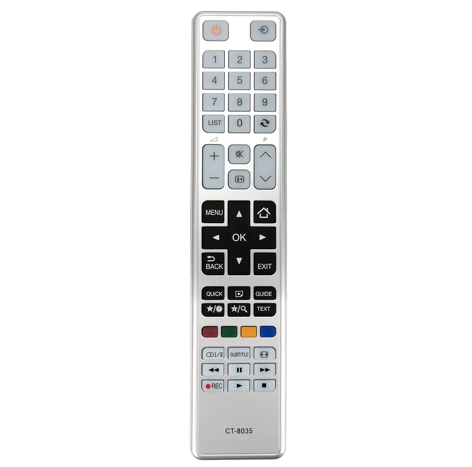 ALLIMITY CT-8035 CT8035 Remote Control Replace fit for Toshiba TV 32D1763DG 32W1763DA 32L1763DG 24W1733DG 49L1763DG 32L1753DB 24W1763DG 65X9763DG 32D1665DA 32W1733DG 32W1764DG