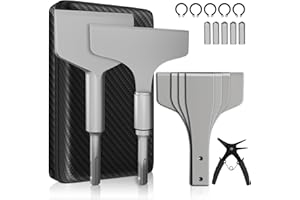 CSOOM Chisel Set 2-31/32"(75mm) & 4-11/32"(110mm) with SDS Plus Shanks, 40Cr Steel Tool Kit, Includes 4 Replacement Blades and Premium Storage Case for Tile, Concrete, Masonry, and Home Improvement