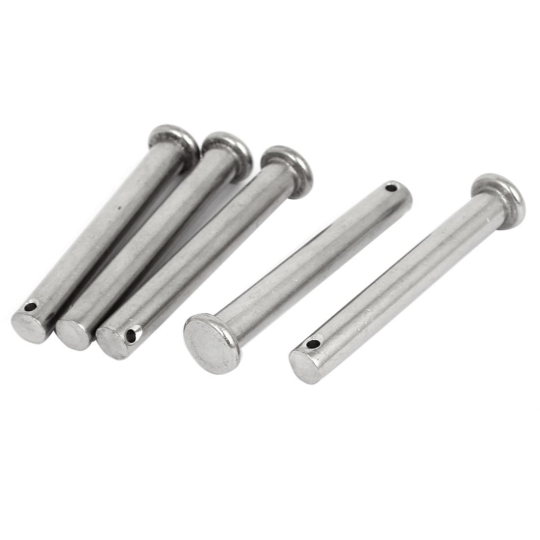 Sourcingmap M8x60mm Flat Head 304 Stainless Steel Round Clevis Pins 5pcs