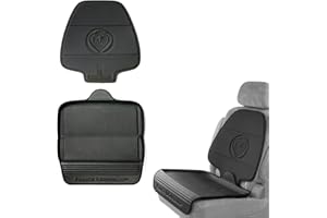Prince Lionheart Car Seat Protector, The Only 2 Stage Seatsaver Designed with Thick Padding, Nonabsorbent, Waterproof, PVC Foam Material. Compatible With all Baby and Toddler Car Seats(Black)