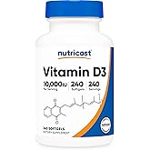 Nutricost Vitamin D3 10,000 IU, 240 Softgel Capsules - Potent, Non-GMO, Gluten Free Vitamin D