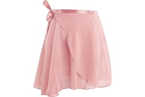 Daydance Black Girls Women Ballet Wrap Skirts Sheer Chiffon Dance Over Scarf for Leotards
