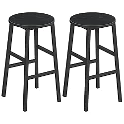 MAHANCRIS Bar Stools, Set of 2 Round Bar Chairs
