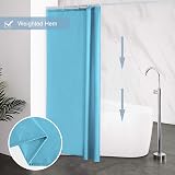 Furlinic Teal Shower Curtain 33x72 Inch Mould Proof Waterproof Polyester view 5