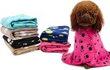 tifee 6 Pieces Pet Blanket Cushions 60x70 cm Multicolor Paw Print view 6