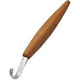 BeaverCraft Spoon Carving Hook Knife SK5 2" - Double Sided Sharpening Curved Wood Carving Knife Wood Carving for Carving Spoo