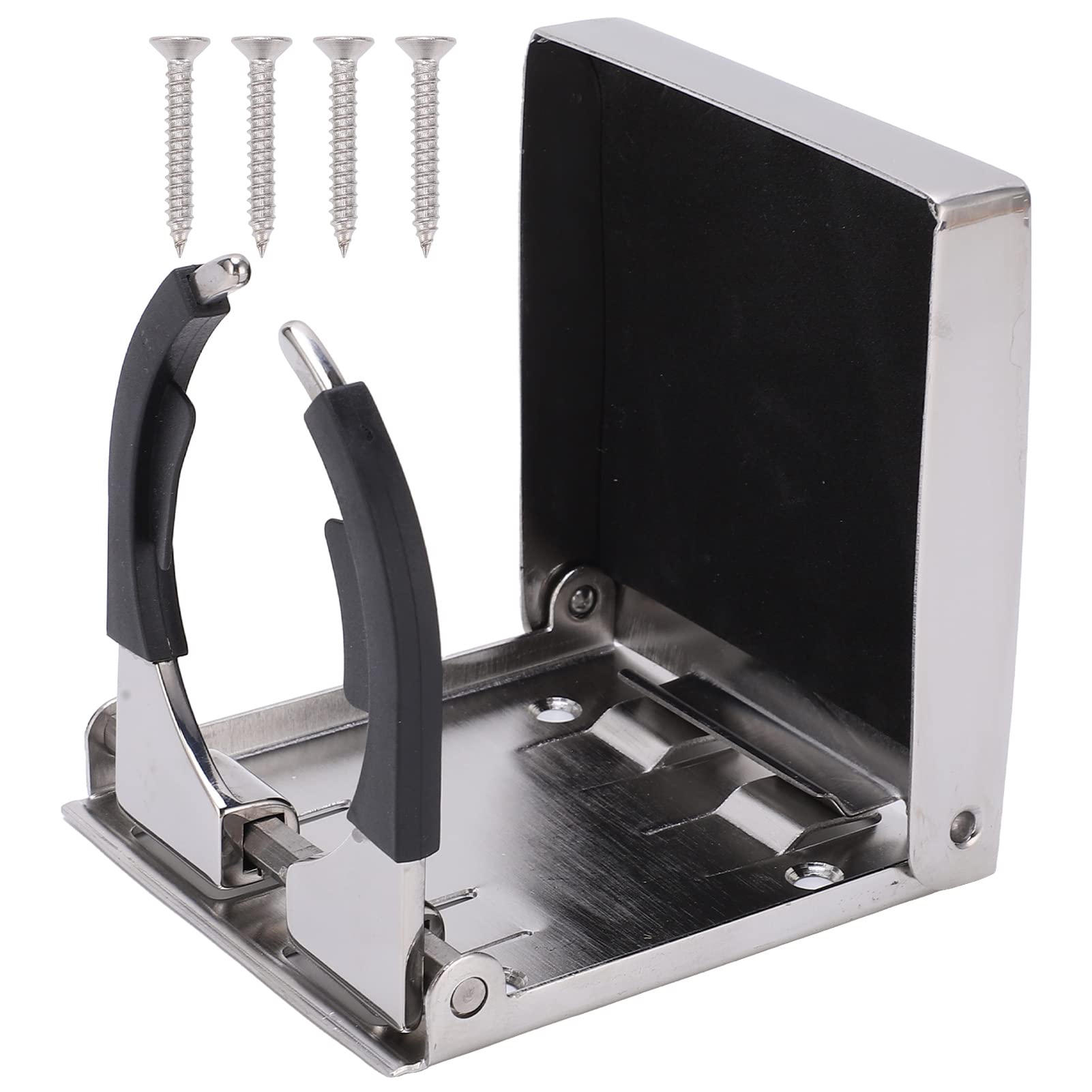 POENVFPO Folding Drink Holder, Stainless Steel Car Cup Holder with Mount Screws for Marine Boat