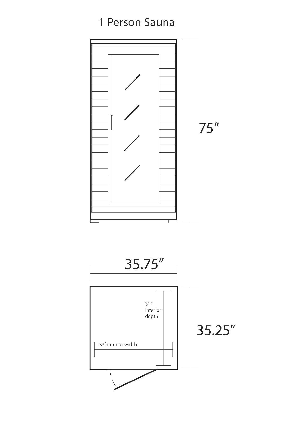 Radiant Saunas BSA2402 1-2 Person Hemlock Carbon Infrared Sauna
