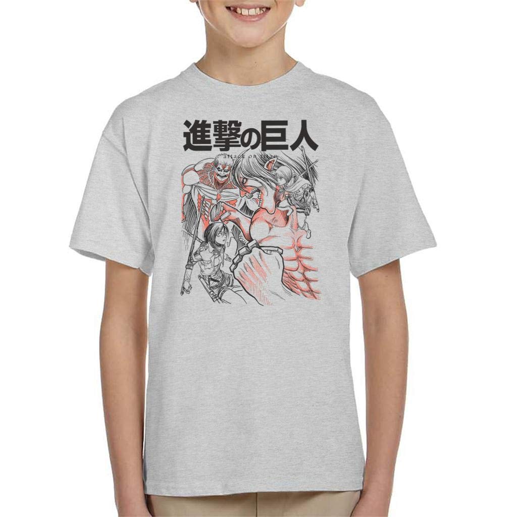 Armoured Titan Vs Attack Titan and Survey Corps Attack On Titan Kid's T-Shirt