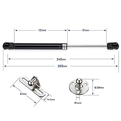 Ravinte Hardware 2 PCS Gas Struts for Cabinet 10