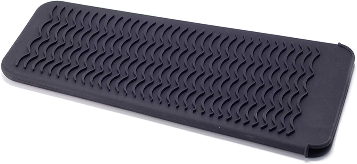 ZAXOP Resistant Silicone Mat Pouch for Flat Iron Curling Iron,Hot Hair Tools.(Black), 1 Pack