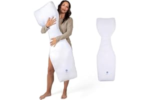 SIRIUS SLEEP SYSTEMS Dreamseeker Body Pillow for Side Sleepers - Snuggle Cooling Body Pillow for Adults & Kids - Side Sleeper Long Pillow for Bed - Big Hugging Body Pillow for Sleeping - Cool Long Pillow for Side Sleeper