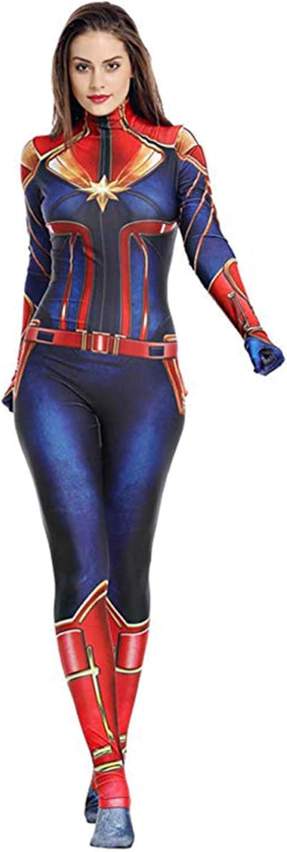 Captain Marvel Hero Suit Adult Cosplay Costume For Halloween Party Buy