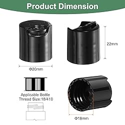 uxcell 30pcs PP Plastic Disc Top Caps, 18/410