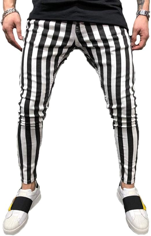 checked skinny joggers