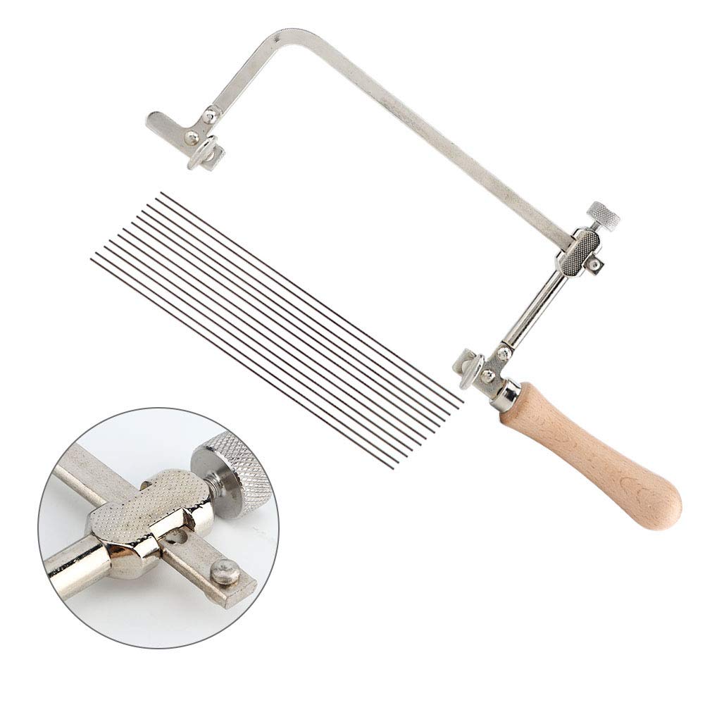 Keychains Multitool Wood Handle Jewelry Tool Making Cutting Handle Equipment Saw, DIY Woodworking Steel Saw Jewelry Tool Making Cutting Wood Handle Equipment KeychainsAccessories (Movable Saw Bow