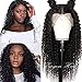 EAYON HAIR 360 Lace Frontal Wigs with Baby Hair for Women Pre-Plucked Hairline Curly Brazilian Virgin Human Hair Lace Wigs 150% Density Natural Color 14inch