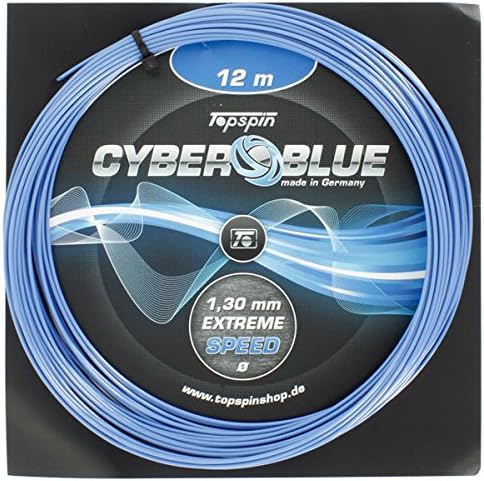 Topspin CyberBlue 1.30MM/16G Tennis String (Blue)