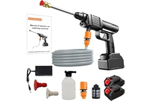 Portable Cordless Pressure Washer with 2 Batteries, Hand Held Battery Power Jet Wash Pro Kit for Car Garden Patio Floor Clean