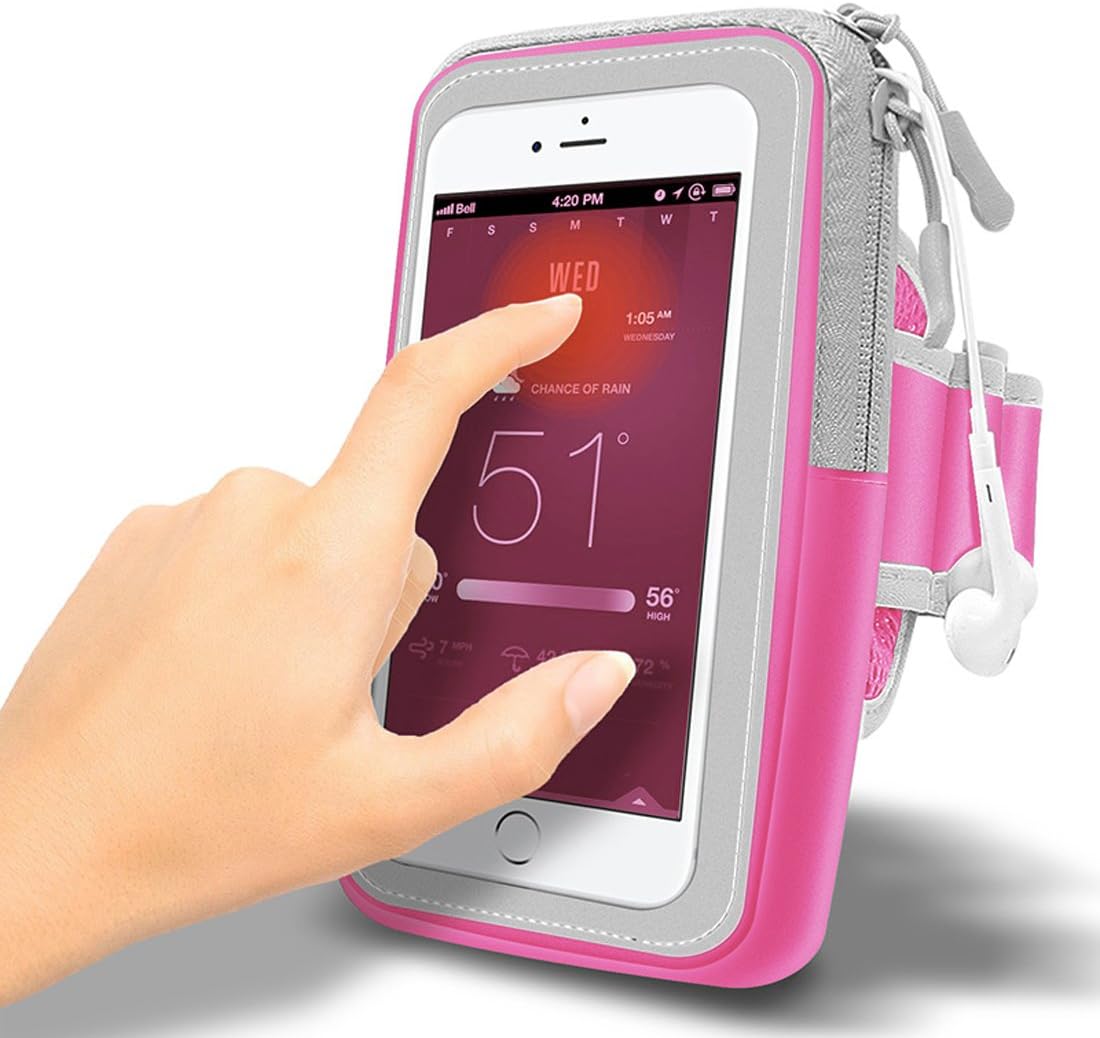 WITERY Smartphone Armbands Zipper Bag, Smart Phones iPod MP3 MP4 Camera Sporting Armband Zipper Bag for Sports Outdoor Running Hiking Cycling