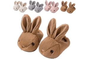 Fadezar Toddler Rabbit Winter Slippers - Soft Plush Indoor Bunny Slippers for Girls & Boys