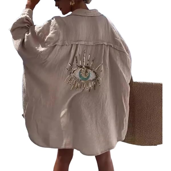 sequin evil eye dress Enchanting Charm: A Brown Sequin Evil Eye Maternity Nursing Cotton Shi MamaToBee