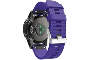 QGHXO Soft Silicone Replacement Watch Band Strap for Garmin Fenix 5S/ 5S Plus/ 6S/ 6S Pro Smart Watch (No Tracker)