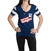 Calhoun NHL Womens Retro Varsity Short Sleeve Cotton V-Neck T-Shirt