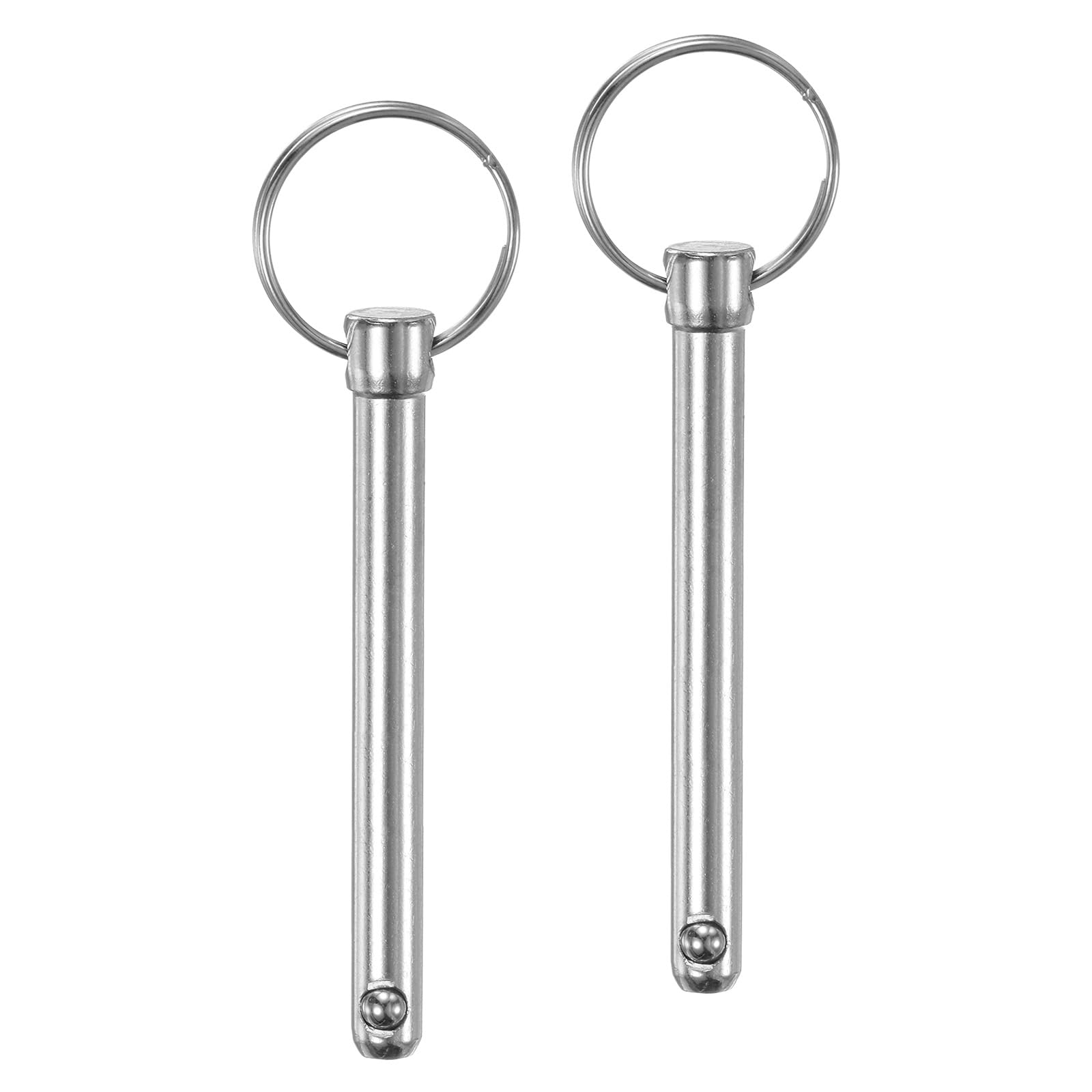 M METERXITY 2-Pack Quick Release Pins, 5/16" [8mm] Diameter, 2.56" [65mm] Usage Length Bimini Top Pin for Shipbuilding/Boat/Trailer, 2.83" [72mm] Total Length Carbon Steel Hardware Pins