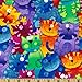 Timeless Treasures Cats & Dogs Happy Cats Multi Fabric by The Yard, Multicolor