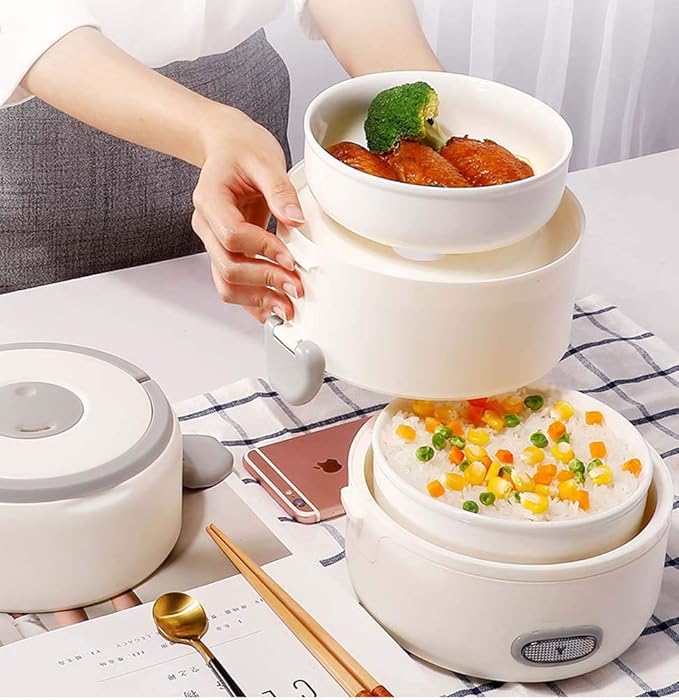 BYYLH Fiambrera Electrica 220V Portátiles Bandeja Extraíble Acero ...