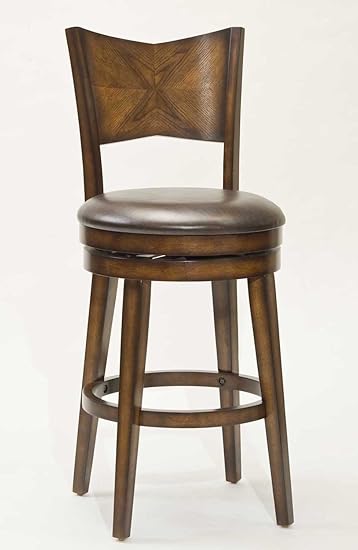 Amazon Com Hillsdale Jenkins 26 5 Swivel Counter Stool In Rustic Oak Furniture Decor