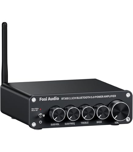 Fosi Audio MC101 ポータブル Bluetooth ステレオアンプ Fosi Audio MC101 Bluetooth Stereo Amplifier with VU Meter
