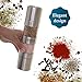 KITCHEN STAR Pepper And Salt Shakers - Two-in-One With Ceramic Grinders, Stainless Steel and Acrylic. FREE GIFT KITCHEN: Vegetable Peeler And Recipe eBook & Guide
