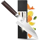 imarku 7 Inch Deba Knife,Ultra Sharp Sushi Knife,Ultimate Japanese Kitchen Knife with Stainless Steel Single Bevel,Fish Fille