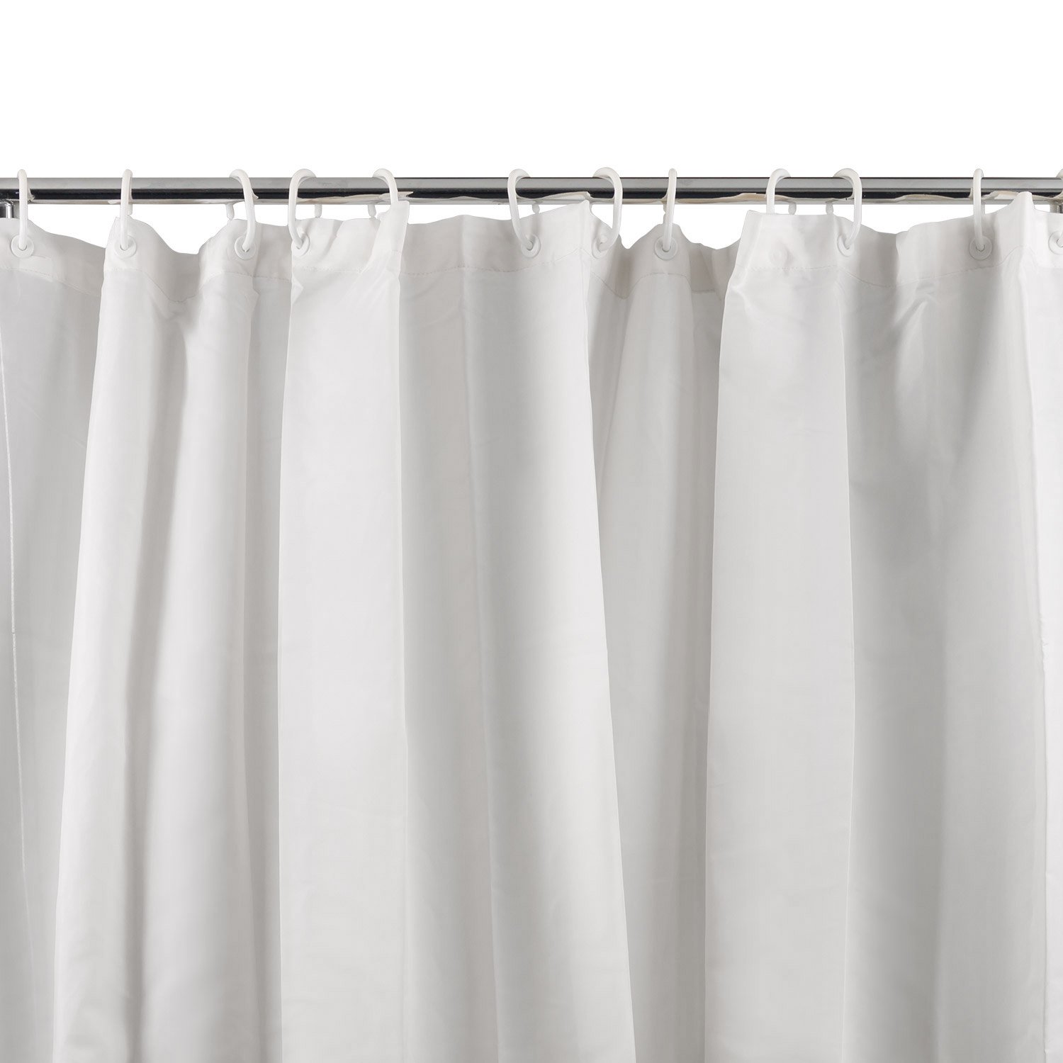 Westward Ho! Plain Textile Shower Curtain (White)