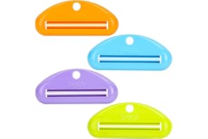 Toothpaste Roller, Tube Wringer Hanging Toothpaste Saver Squeezer Clips Holder Rolling Holder 4 Pack