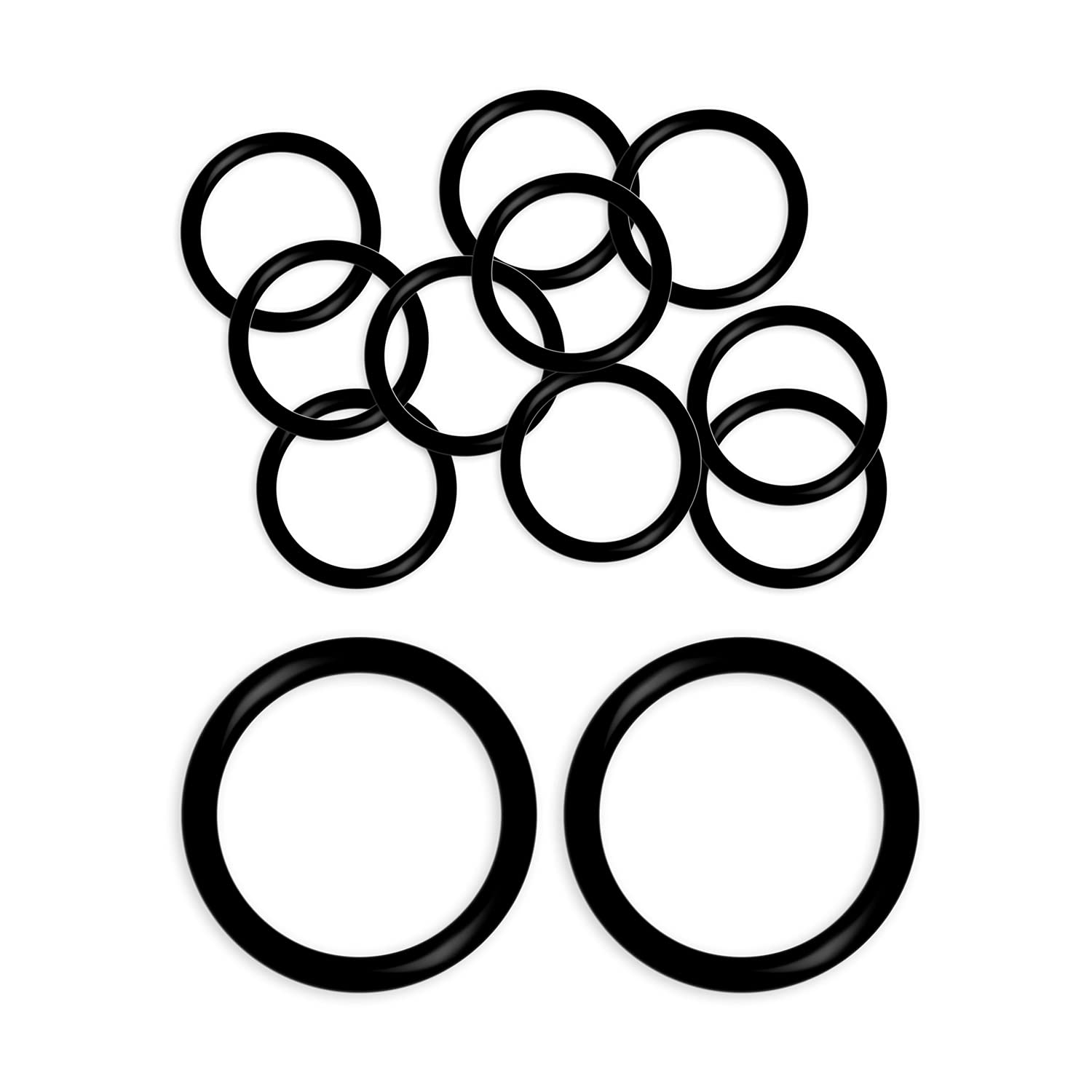 Othmro 10 Pcs Nitrile Rubber O-Rings, 80mm OD 70mm ID 5mm Width, Rubber Washers Metric Buna-N Sealing Gasket Rings, Black