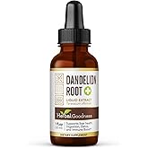 Herbal Goodness Dandelion Root Extract Liquid 1 fl oz – Liver Support Supplement, Organic Liver Detox & Kidney Support, Gut Health, Natural Diuretic, Gluten Free, Vegan, Non GMO Dandelion Supplement