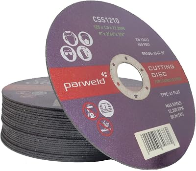 (PACK OF 50) Parweld 125mm x 1mm Thin Stainless Steel Cutting Discs 5"