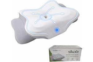 Siluxe Cervical Neck Pillow for Neck Pain Relief – Ergonomic Orthopedic Memory Foam Pillow for Side, Back & Stomach Sleepers 